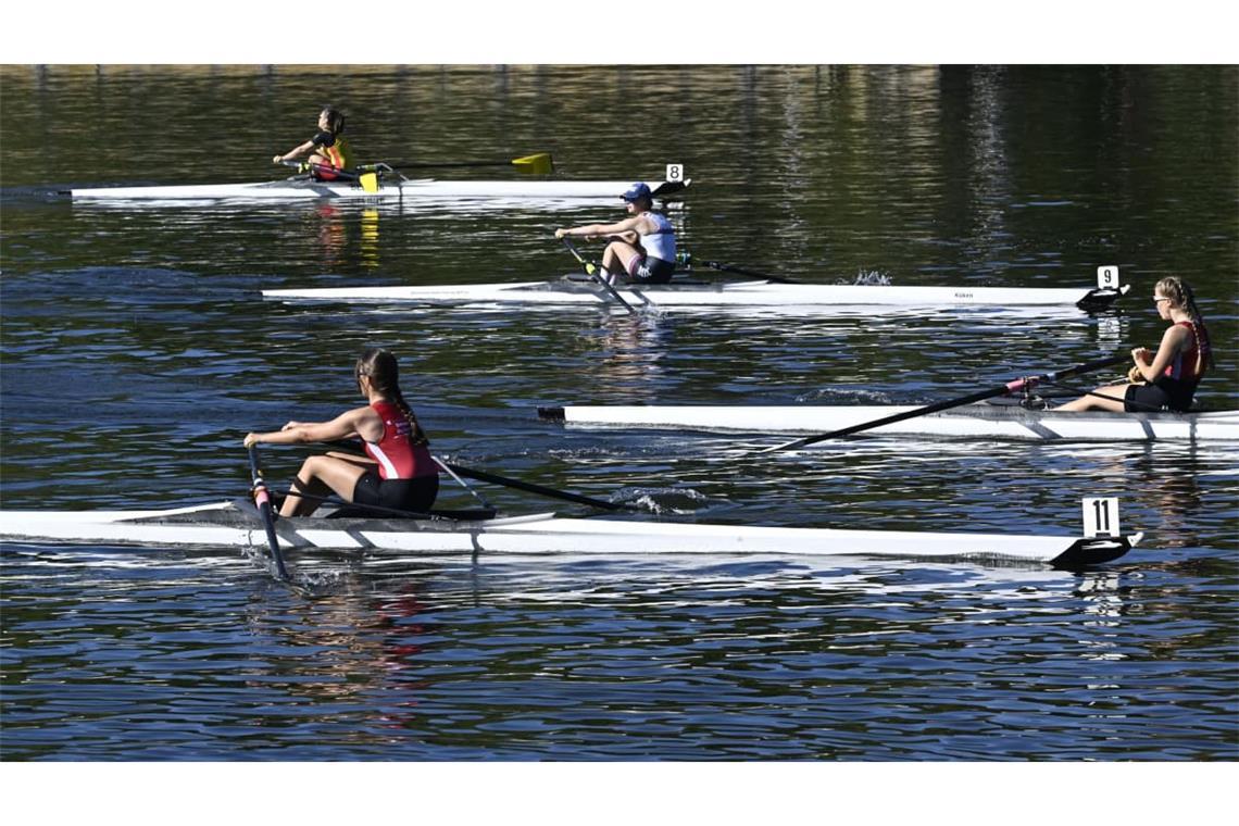 Auf der 500 Meter langen Strecke geht es Schlag um Schlag Richtung Ziel.