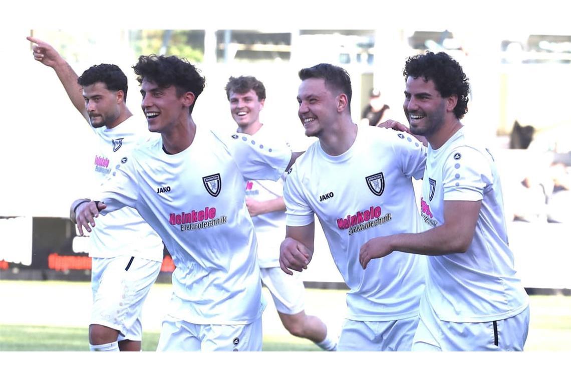 Aufsteiger SpVgg Renningen mit Kaan Ekmen, Julius Böhler, Philipp Gimbel, Riccardo Ronny Bischoff und Alim Kerim Göler (v. li.) freut sich auf den Start in die Bezirksliga-Runde.
