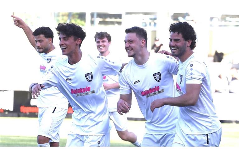 Aufsteiger SpVgg Renningen mit Kaan Ekmen, Julius Böhler, Philipp Gimbel, Riccardo Ronny Bischoff und Alim Kerim Göler (v. li.) freut sich auf den Start in die Bezirksliga-Runde.