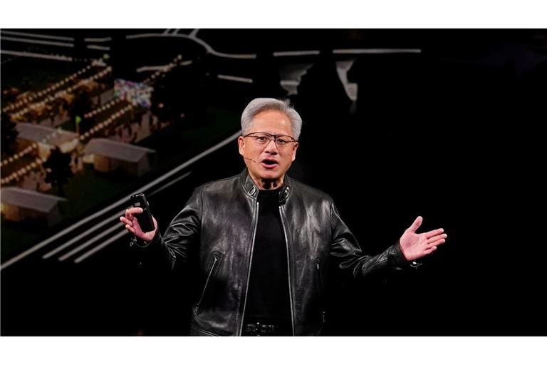 Aus Sicht von Nvidia-Chef Jensen Huang schwächt sich der KI-Boom noch lange nicht ab. (Archivbild)