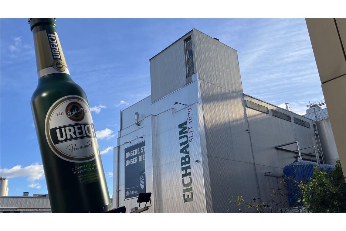 Außenansicht der Privatbrauerei Eichbaum.