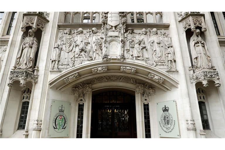 Außenansicht des „Supreme Court“ in Großbritannien. Der Oberste Gerichtshofs hat ein Urteil zur Gleichstellung gefällt (Archivfoto).