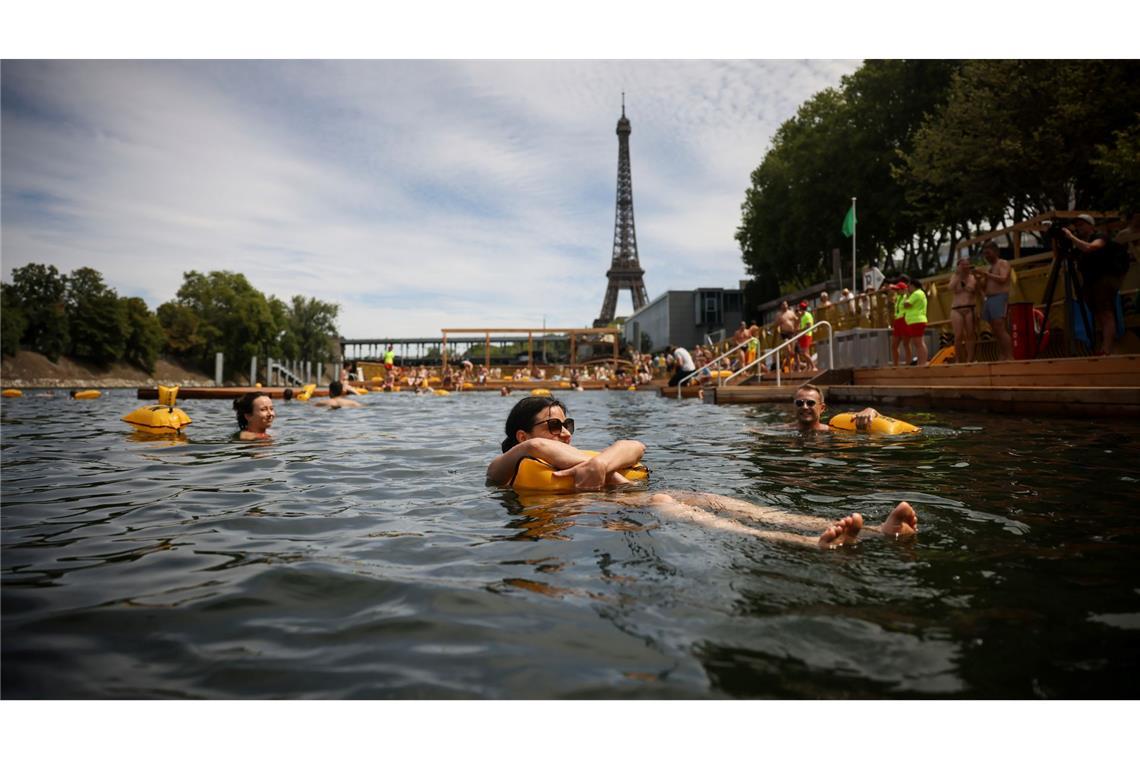 Bilder des Tages Baden in der Seine: Paris eröffnet neue Schwimmstellen