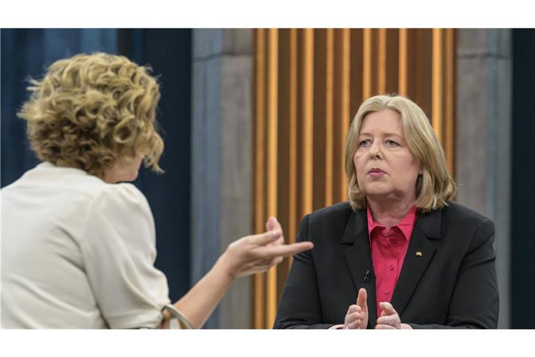 Bärbel Bas (SPD), Bundesministerin für Arbeit und Soziales, zu Gast bei - Caren Miosga.
