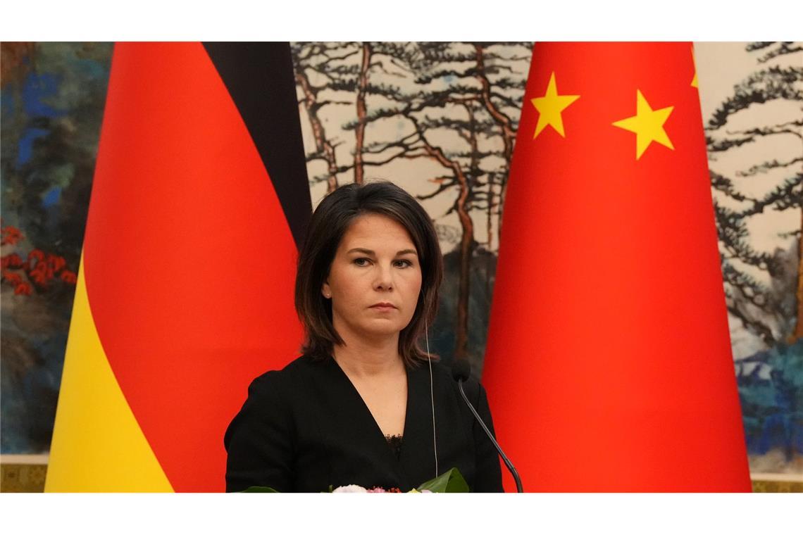 Baerbock nach Peking: Ukraine, Russland und Zölle im Zentrum Baerbock war zuletzt im April 2023 zum Antrittsbesuch in China. (Archivbild)