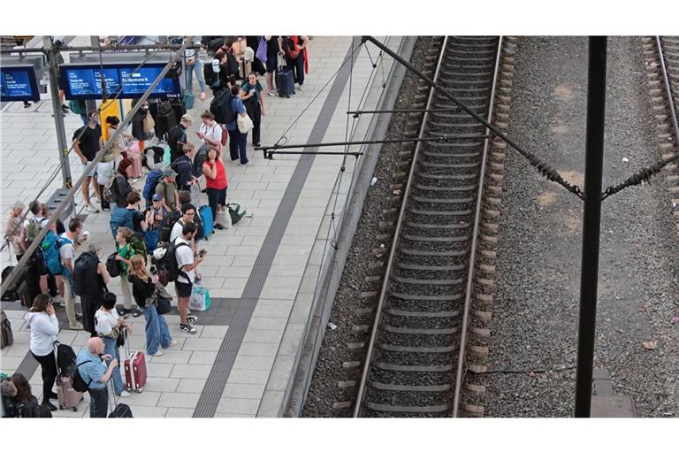 Bahnreisende im Hamburger Hauptbahnhof