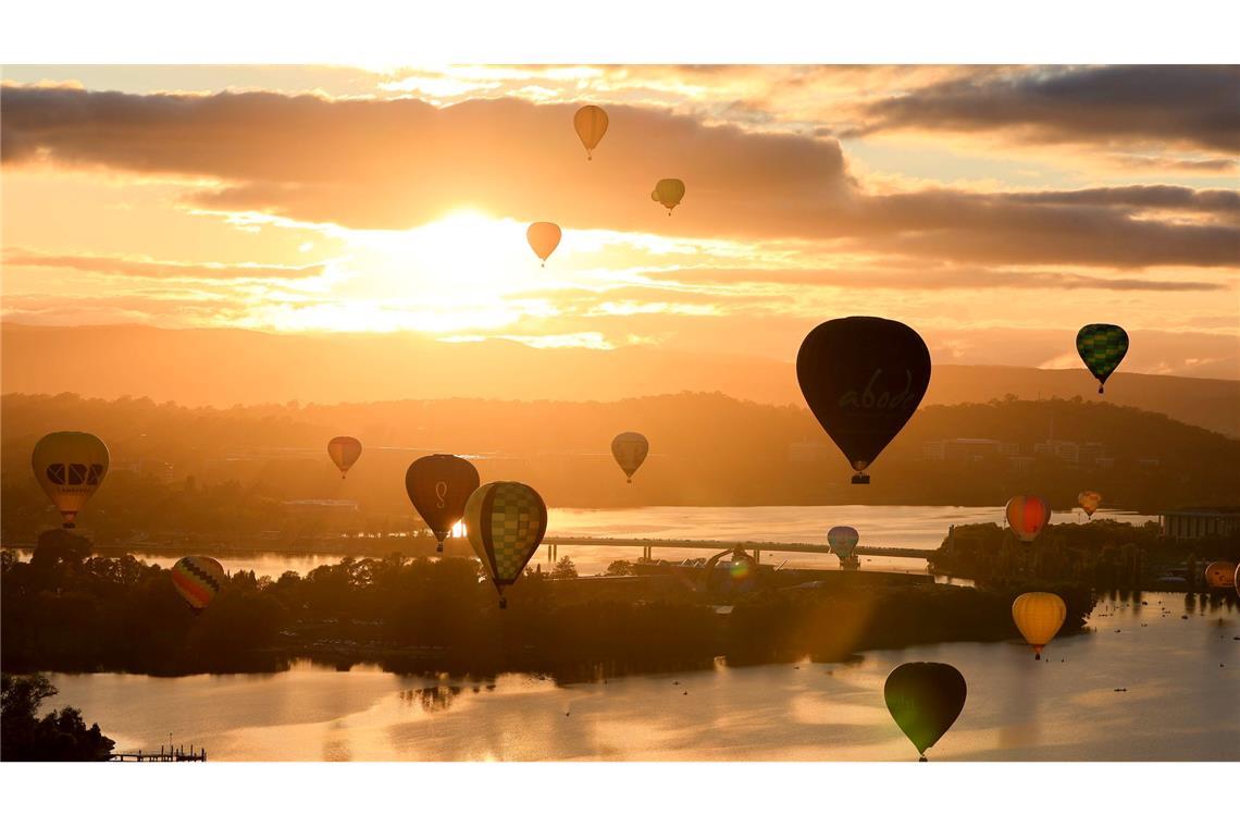 Ballonfestival Canberra Balloon Spectacular in Australien.