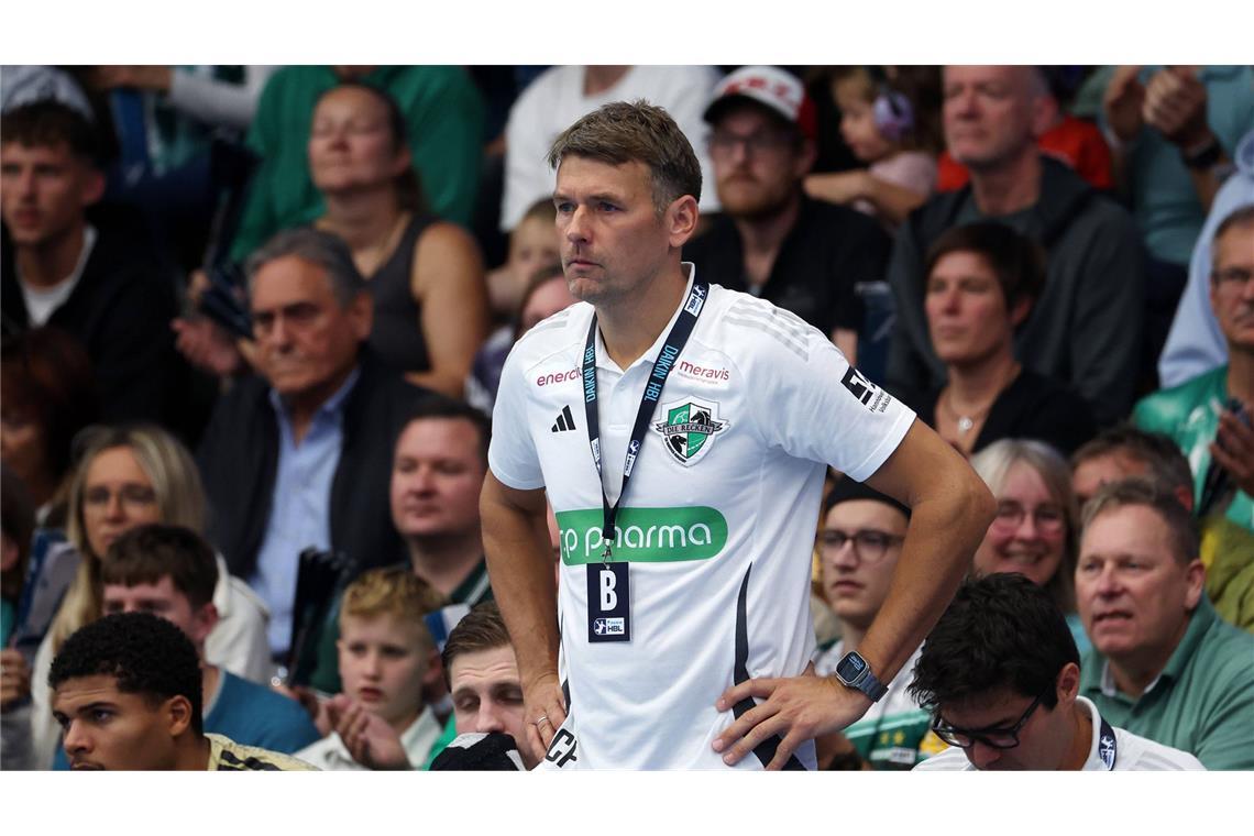 Nach Pokal-Frust – Frisch Auf Göppingen kämpft Hannover nieder Bedient: TSV-Coach Christian Prokop.