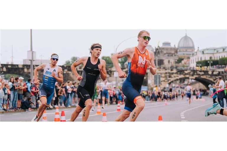 Bei den Finals in Dresden führte der Triathlon mitten durch die Stadt. So soll es auch in Stuttgart sein.