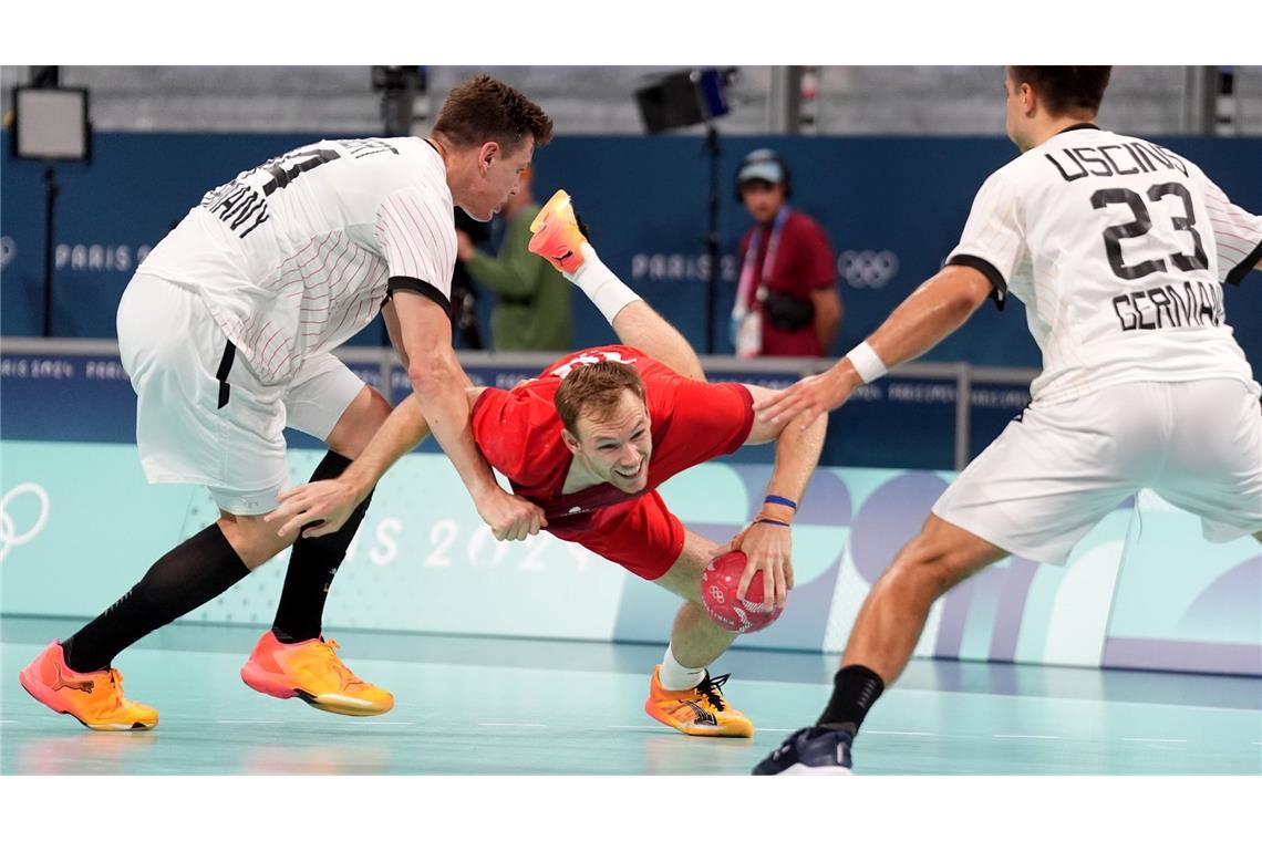"Nur ein Handballspiel": DHB-Team redet Dänemark-Duell klein Bei den Olympischen Spielen zerstörte Mathias Gidsel die deutschen Gold-Träume fast im Alleingang.