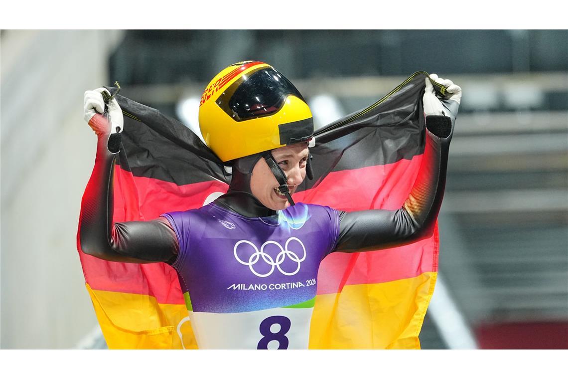 Bei den Skeleton-Frauen holte Susanne Kreher Silber.