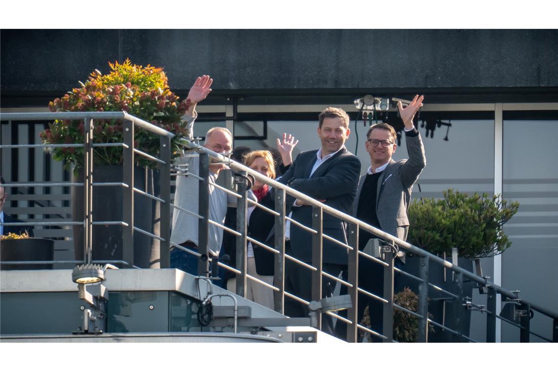Hoffnung auf Einigung am Wochenende Bei den Sondierungsgesprächen wird gute Stimmung demonstriert.