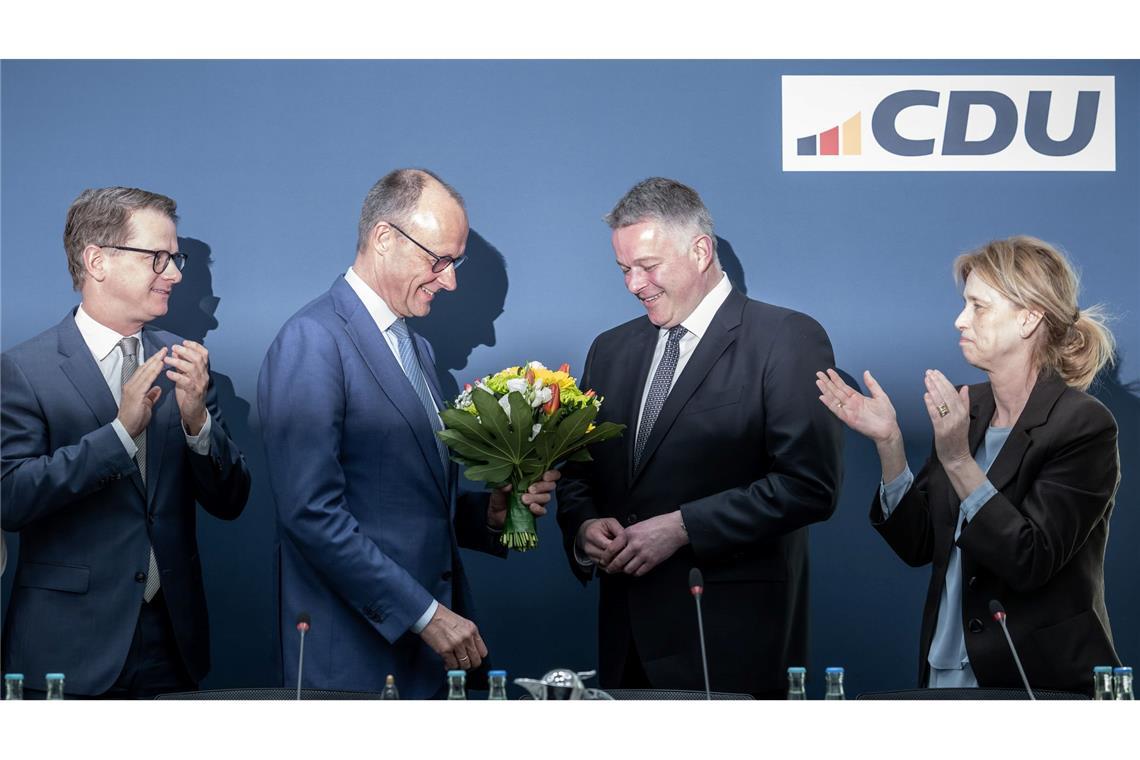 Bei der CDU wurde der Wahlsieg gefeiert – aber nicht zu laut.