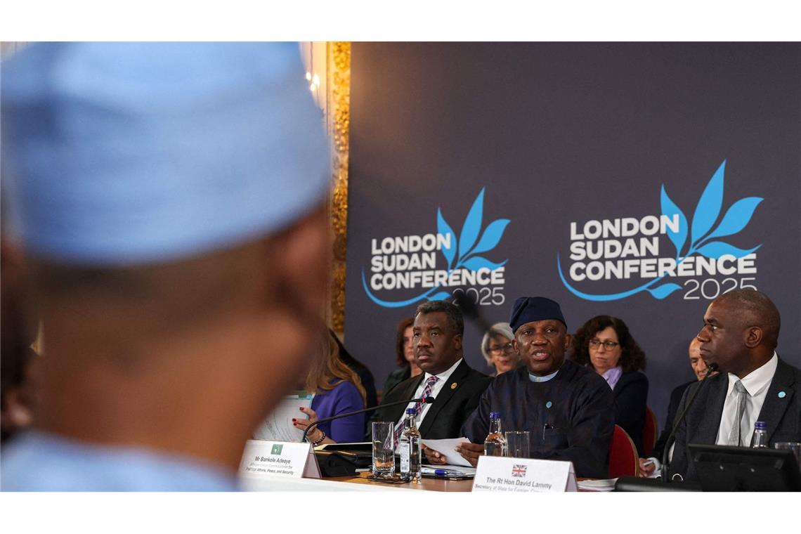 Bürgerkrieg im Sudan: Staaten fordern Hilfe für Millionen Bei der London Sudan Conference am Dienstag forderten die Staaten Unterstützung.
