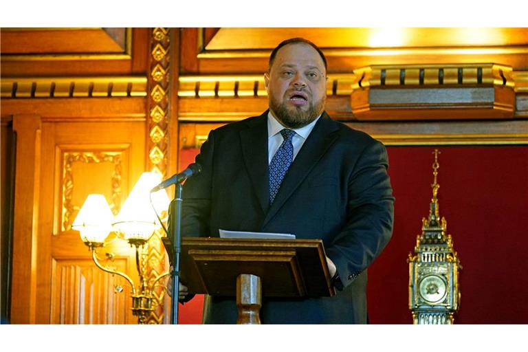 Bei einem Auftritt in Schweden hat der ukrainische Parlamentspräsident Ruslan Stefantschuk die bereits bekannten "roten Linien" der Ukraine wiederholt. (Archivbild)