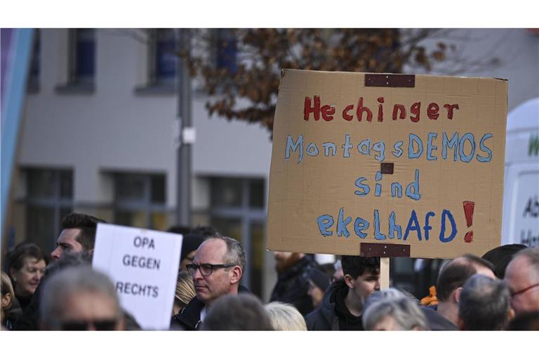 Bei einer Demonstration in Hechingen im Januar machten die Teilnehmer deutlich, was sie von der AfD halten. (Symbolbild)