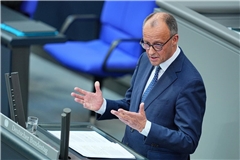 Bei Reformen im Verzug: Bundeskanzler Friedrich Merz während seiner Regierungserklärung im Bundestag.