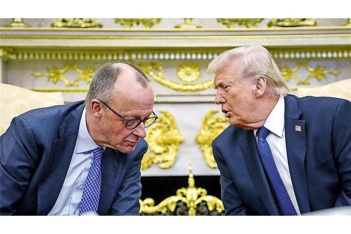 Bei seinem Besuch in Washington lief Merz Trumps scharfe Kritik zunächst unbeantwortet.