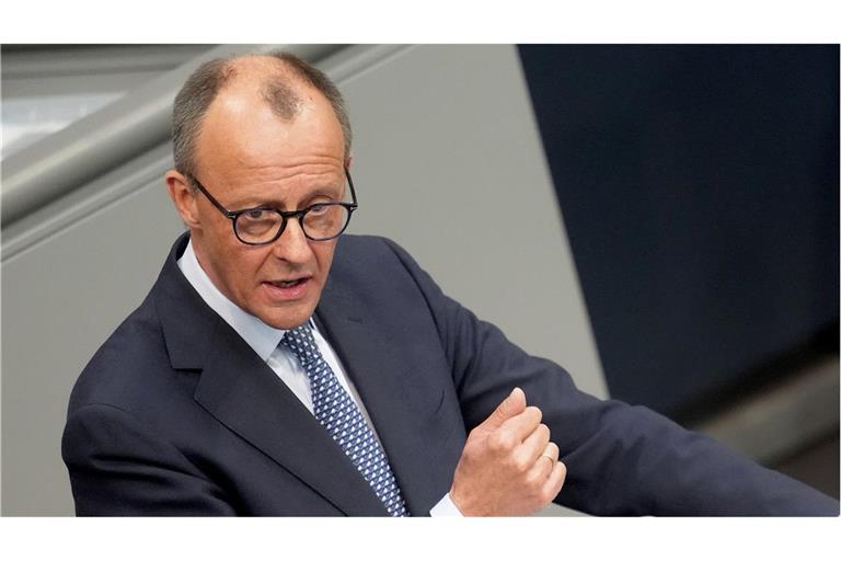 Bei seiner ersten Regierungserklärung wird Friedrich Merz eine etwa 45-minütige Rede im Bundestag halten.