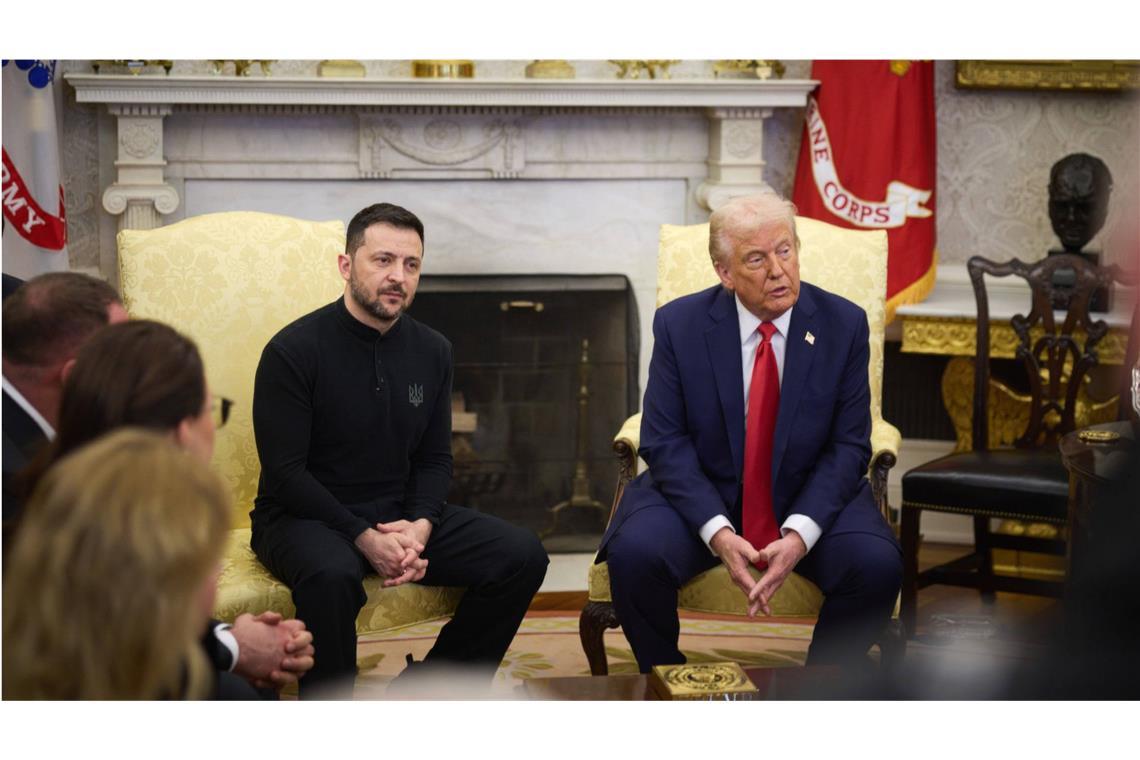 Rohstoffdeal: Ukraine und USA schließen Absichtserklärung Beim Besuch Selenskyjs im Weißen Haus kam es vor laufender Kamera zum Eklat, daraufhin platzte der Deal zunächst (Archivbild).