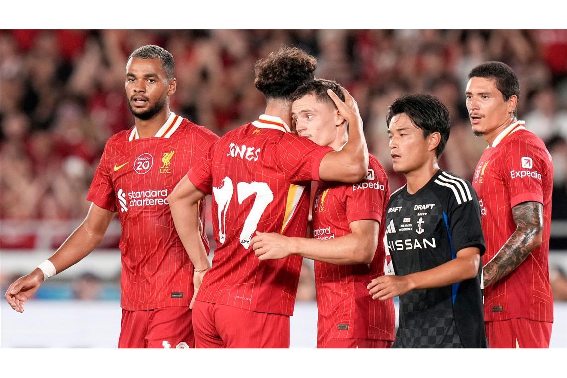 Beim Freundschaftsspiel in Japan gegen Yokohama F. Marinos erzielte Florian Wirtz sein erstes Tor für Liverpool.