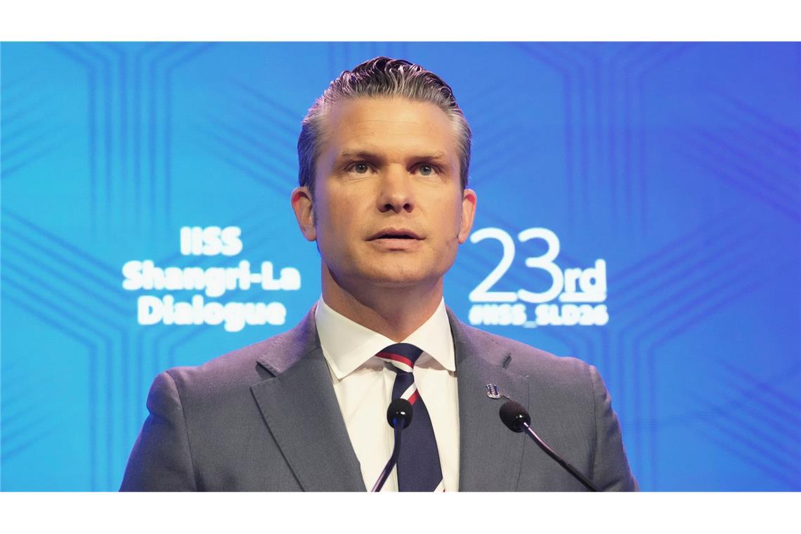 Beim Shangri-La-Dialog warnte Hegseth vor einer Vorherrschaft Chinas.