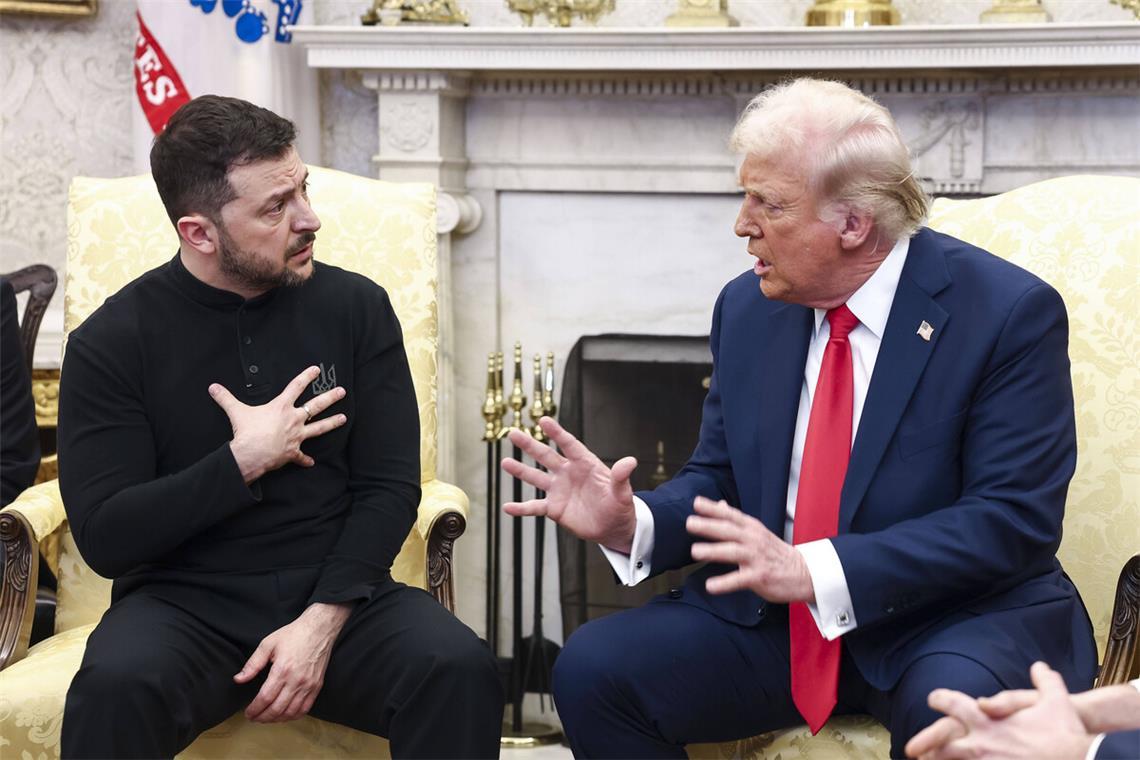 Merz muss jetzt zum Staatsmann werden Beispielloser Eklat: Wolodymyr Selenskyj und Donald Trump.