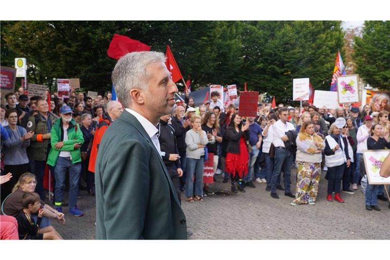Beklagt die Debattenkultur in Deutschland: Boris Palmer (im Bild vor der Veranstaltung mit AfD-Landeschef Frohnmaier)