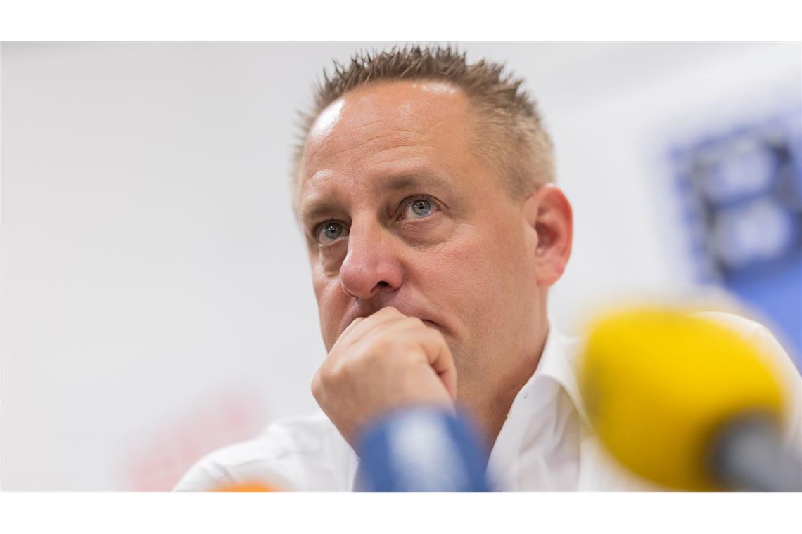 Bilder des Tages Benjamin Gruschka, Vorsitzender des Gesamtbetriebsrates Ford Werke GmbH / Köln, bei einer Pressekonferenz. Ford will in Deutschland 2.900 Stellen abbauen