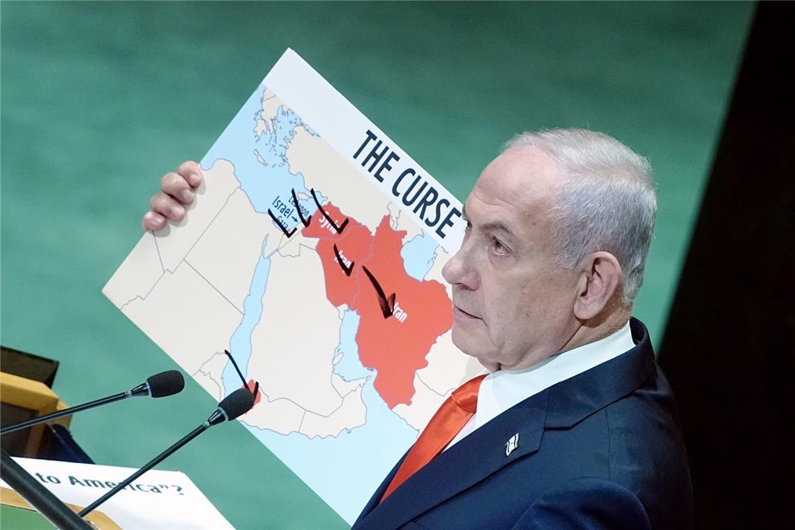 Benjamin Netanjahu bei der UN-Generaldebatte.