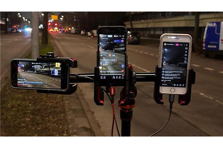 Bereit, um Autofahrer auf 180 zu filmen: Das Setup von bierundblitzer.