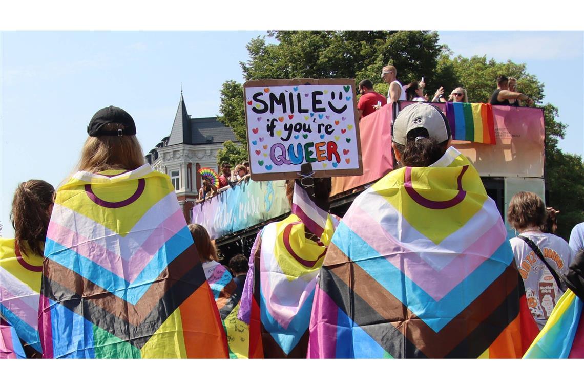 Hunderttausende zu Christopher Street Day in Hamburg erwartet Bereits am letzten CSD im Jahr 2024 in Hamburg nahmen zahlreiche Menschen teil. (Archivbild)
