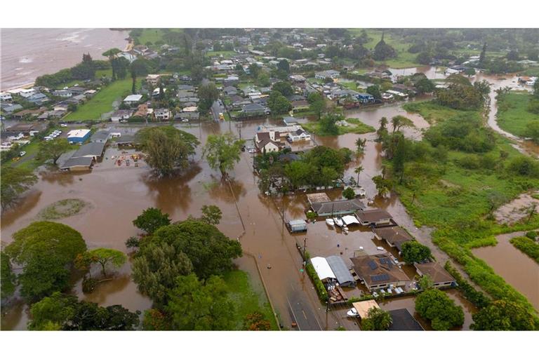 Besonders die Nordküste von Oahu ist stark betroffen.