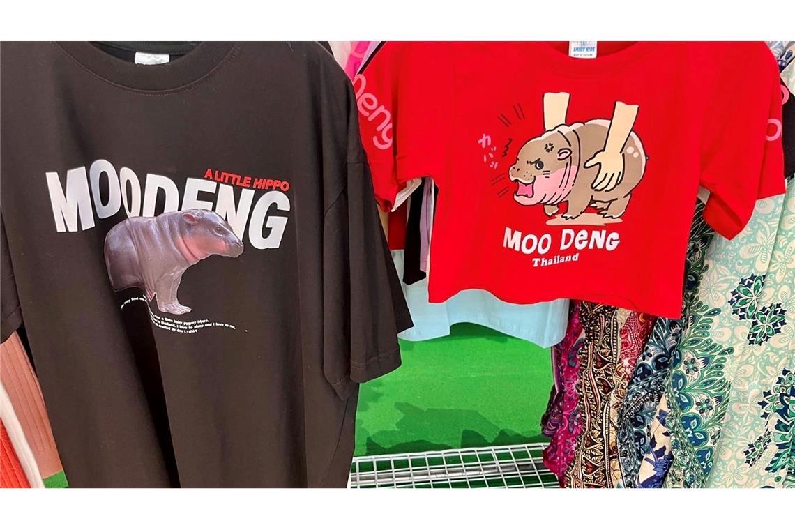 Ein Hippo-Mädchen als Kassenschlager: Das Phänomen Moo Deng Besonders Moo-Deng-T-Shirts sind ein echter Kassenschlager.