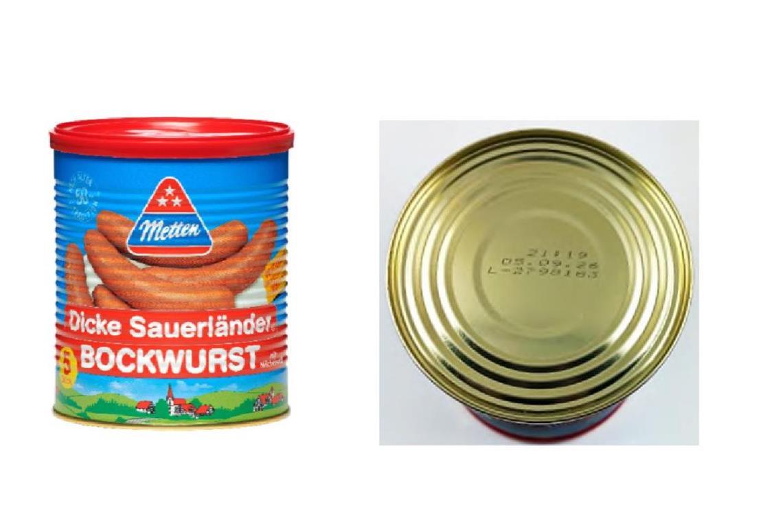 Diese Wurst darf nicht verzehrt werden Betroffen ist dieses Produkt.