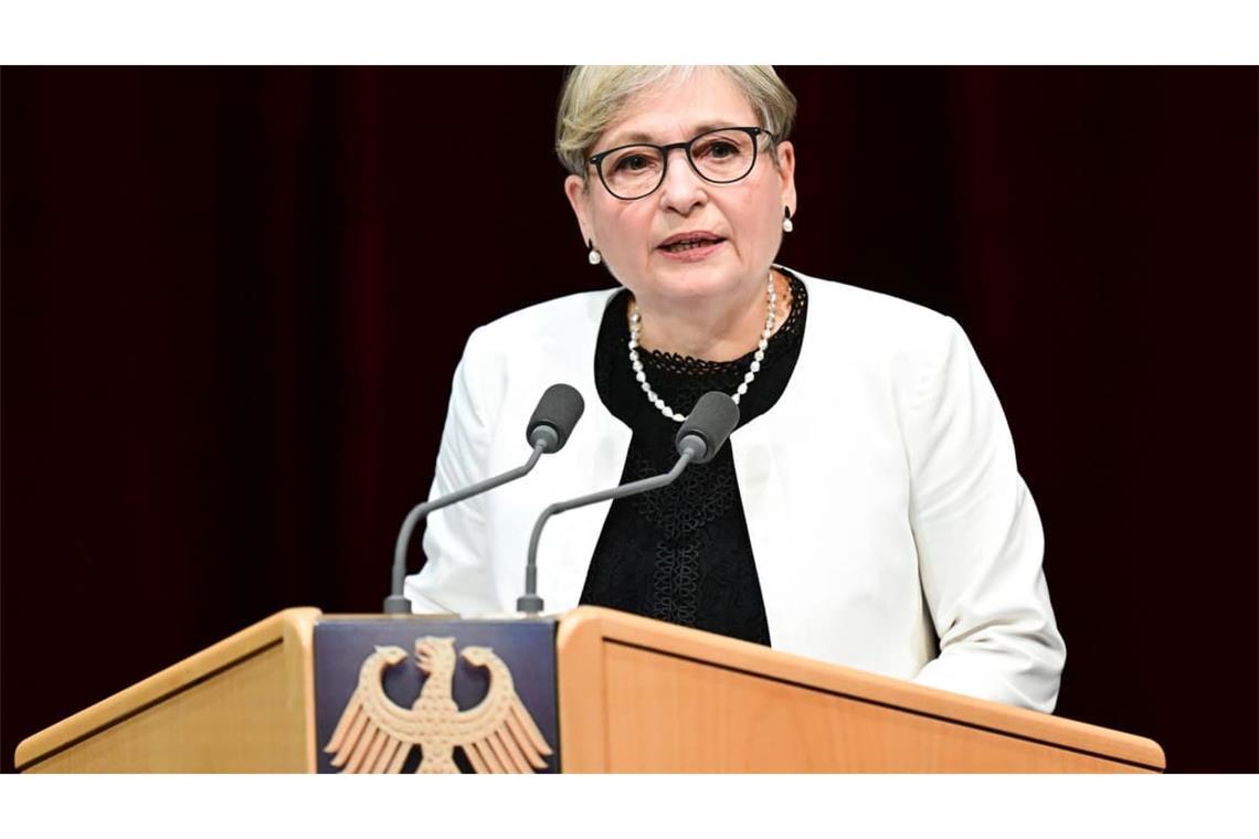 Bettina Limperg, die Präsidentin des Bundesgerichtshofs, bei der 75-Jahr-Feier des BGH.
