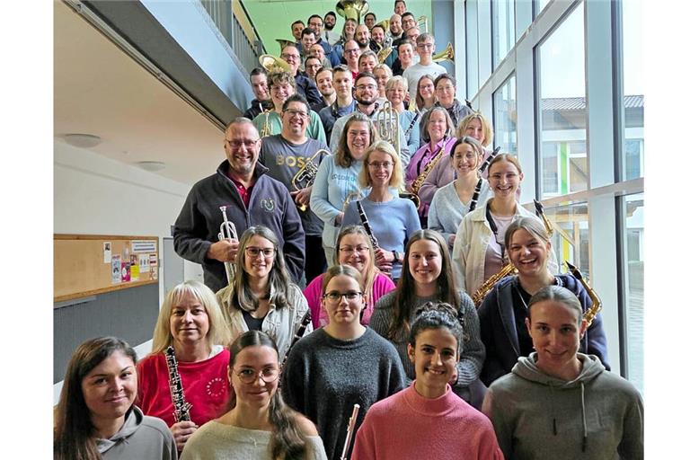 Intensive Konzertvorbereitung des Blasorchesters