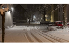 Bis zu 25 Zentimeter Schnee gab es in Regionen östlich von Stuttgart, wie hier in Schwäbisch Gmünd.
