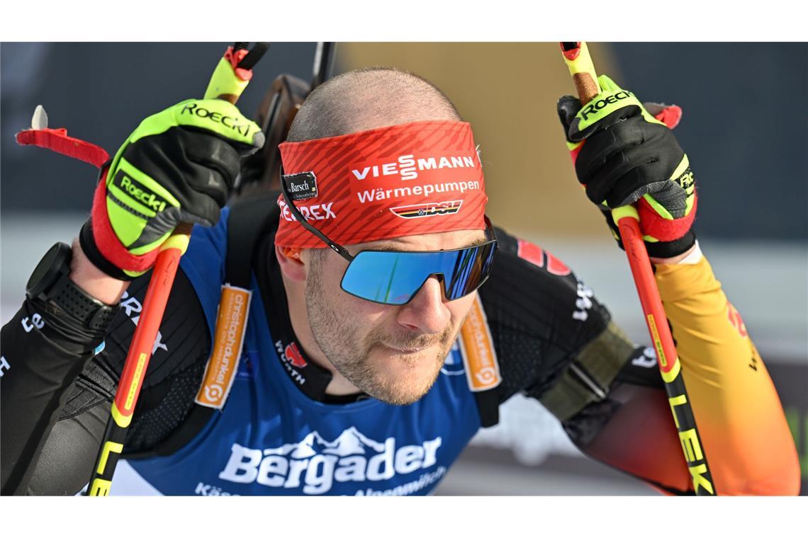 Weltspitze außer Reichweite: Männer-Debakel bei Biathlon-WM Bitter: Danilo Riethmüller schoss in der Verfolgung acht Strafrunden.