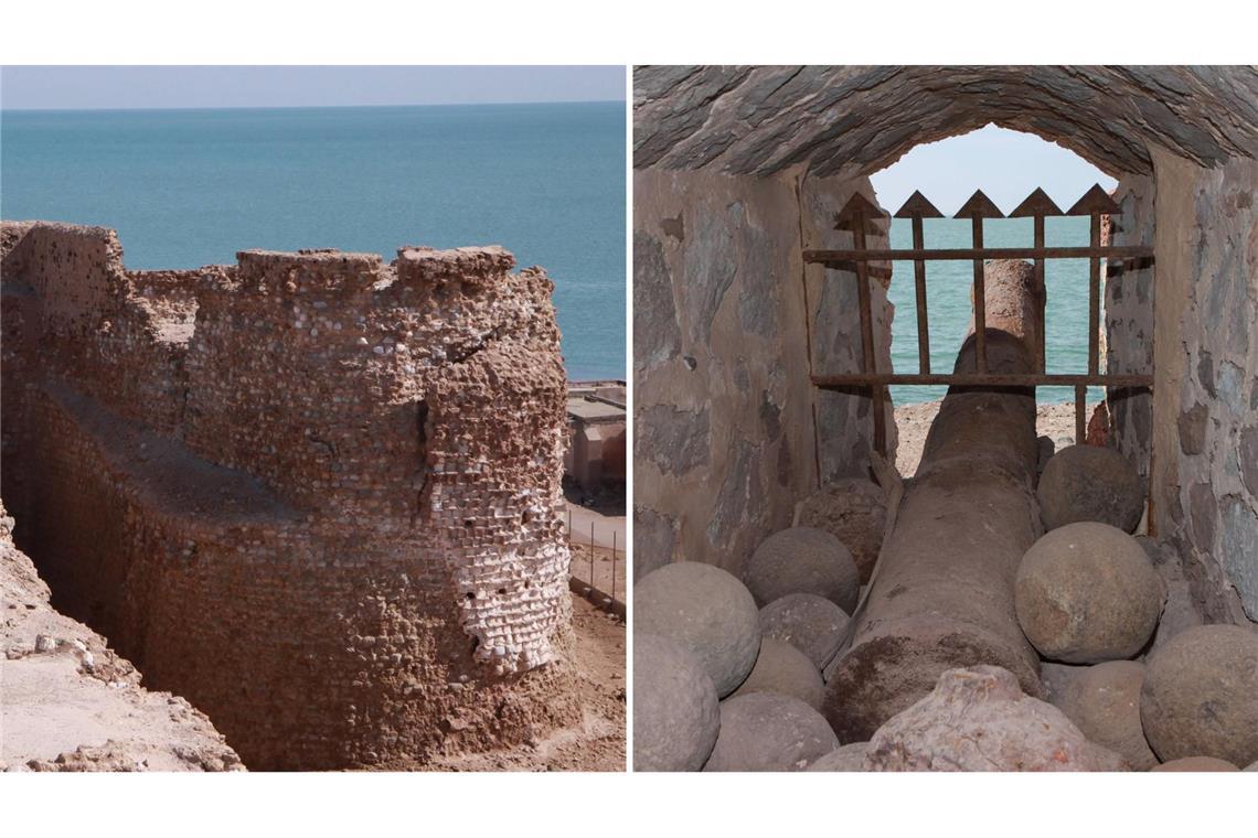 Blick auf Festung und Straße von Hormus.
