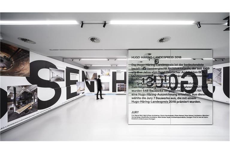 Blick in den Wechselraum des Bundes deutscher Architektinnen und Architekten in Stuttgart, in dem seit 2005 Ausstellungen und Diskussionsrunden stattfinden.