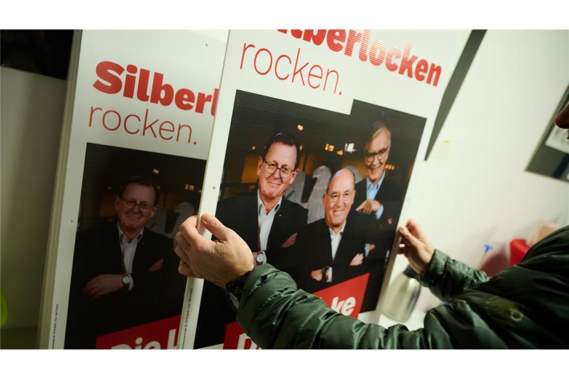 BSW, FDP und Linke zittern: Die Folgen der 5-Prozent-Hürde Bodo Ramelow, Gregor Gysi und Dietmar Batsch sollen Direktmandate für die Linke holen und ihr so den erneuten Einzug in den Bundestag sichern. (Archivbild)