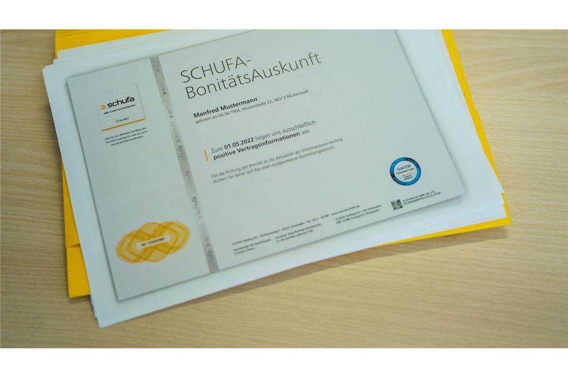 Schufa legt Berechnung von Bonitätsnoten offen Bonitätsauskünfte der Schufa haben Gewicht. (Symbolbild)