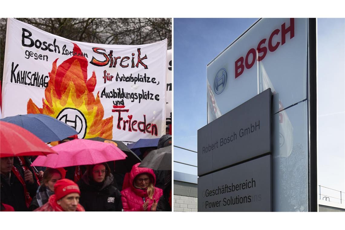 Bosch-Mitarbeiter hatten in Waiblingen gegen die Schließung der dortigen PS-Produktion demonstriert – vergeblich.