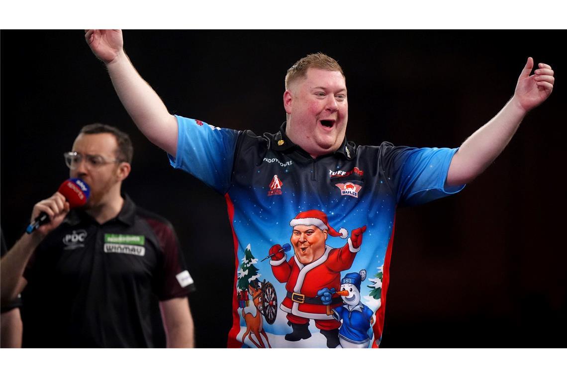 Becker-Effekt und schwache Deutsche: So lief die Darts-WM Bot wie gewohnt große Show: Ricky Evans.