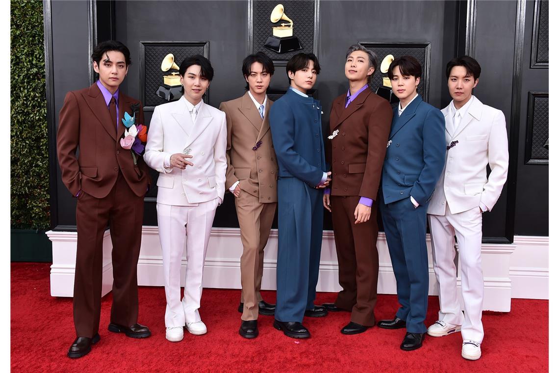 BTS 2022 bei den Grammy Awards.
