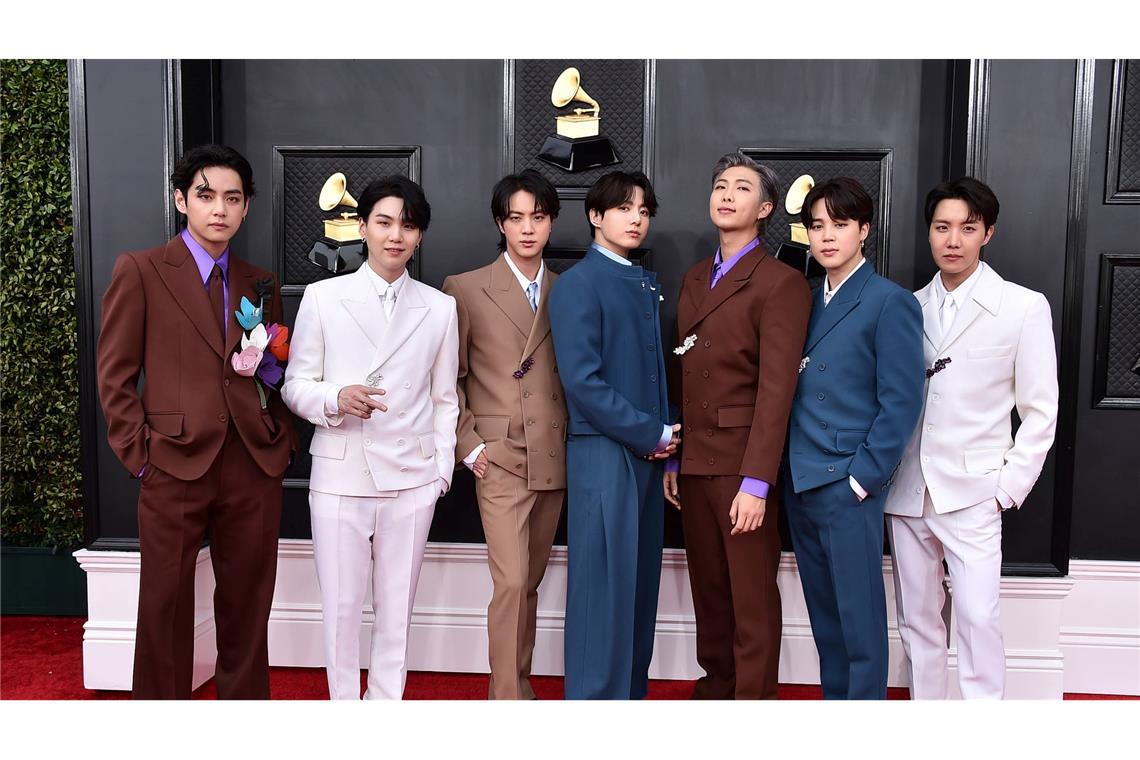 Sänger von Südkoreas Erfolgsband BTS vor Militärdienstende BTS gehört zu den erfolgreichsten K-Pop-Bands. (Archivbild)