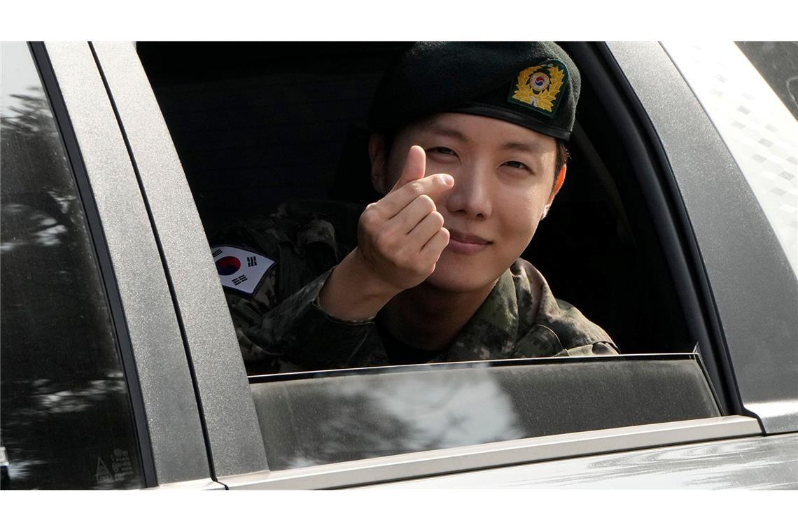 Sänger von Südkoreas Erfolgsband BTS vor Militärdienstende BTS-Mitglied J-Hope hatte bereits seinen Militärdienst abgeleistet. (Archivbild)