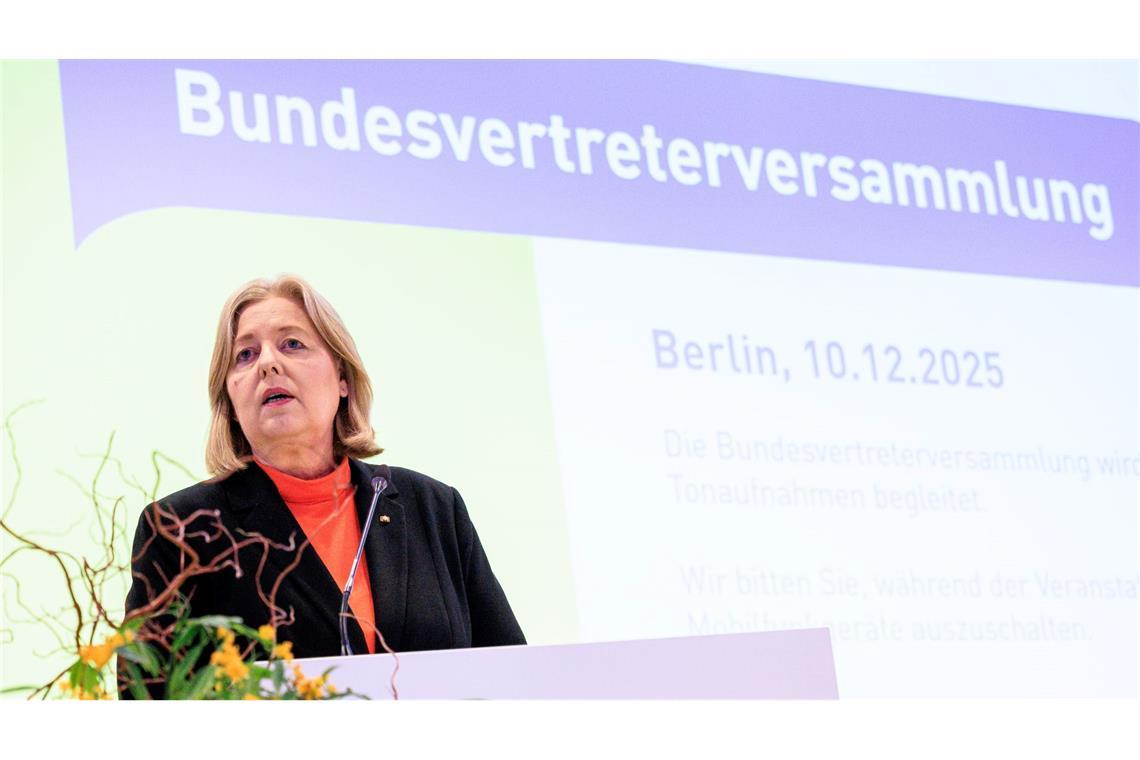 Bundesarbeitsministerin Bärbel Bas (SPD) vor Vertretern der Rentenversicherung im Dezember. (Archivbild)