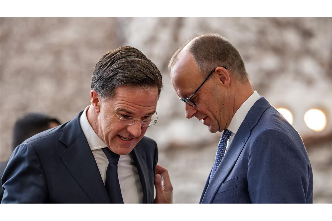 Bundeskanzler Friedrich Merz (CDU) äußerte sich am Rande von Gesprächen mit Nato-Generalsekretär Mark Rutte zum Thema.